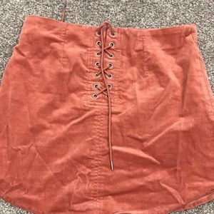 Peachy color skirt from Forever21